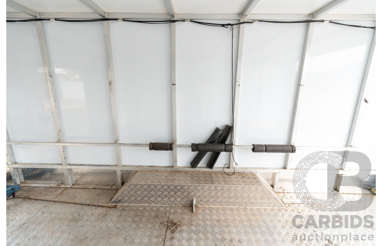 01/2014 All Star Metal Fabrication 'The Pig'  Enclosed Vehicle Trailer with Electric Tailgate & Solar