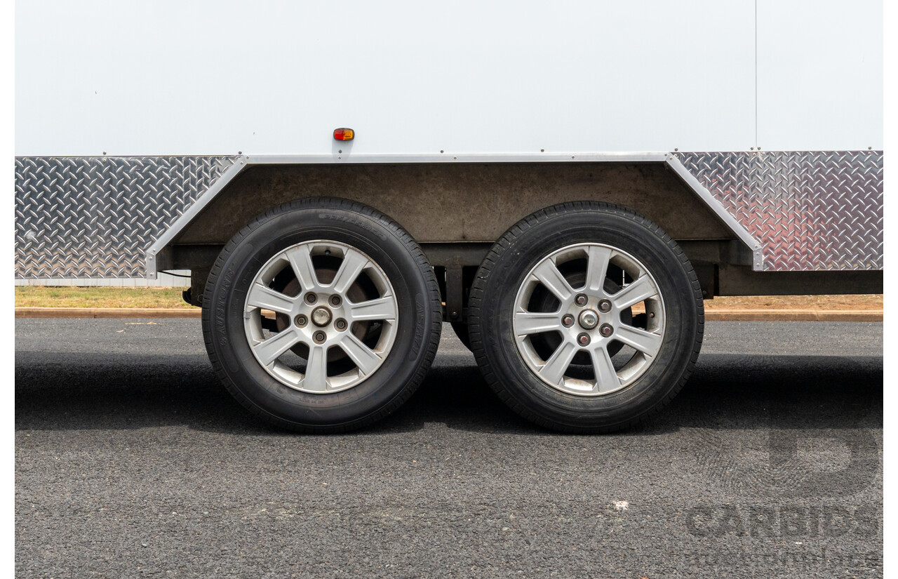 01/2014 All Star Metal Fabrication 'The Pig'  Enclosed Vehicle Trailer with Electric Tailgate & Solar