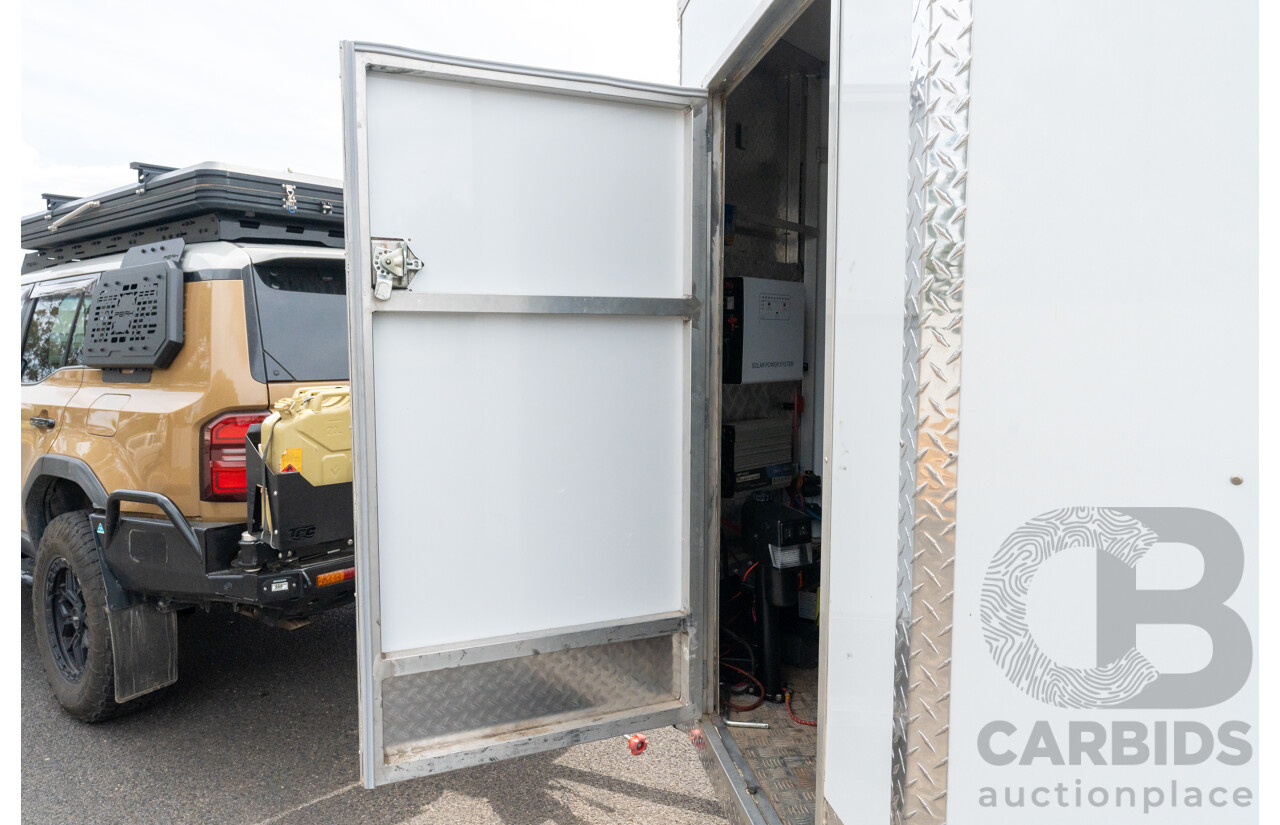 01/2014 All Star Metal Fabrication 'The Pig'  Enclosed Vehicle Trailer with Electric Tailgate & Solar