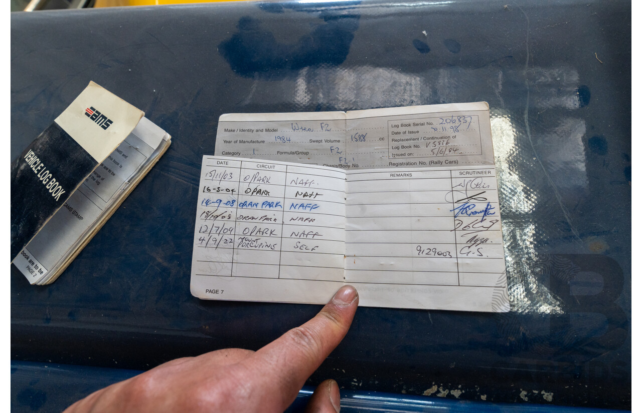 Circa 1984 Wren F2-1 Racing Car Yellow 1.6L - CAMS Logbooked