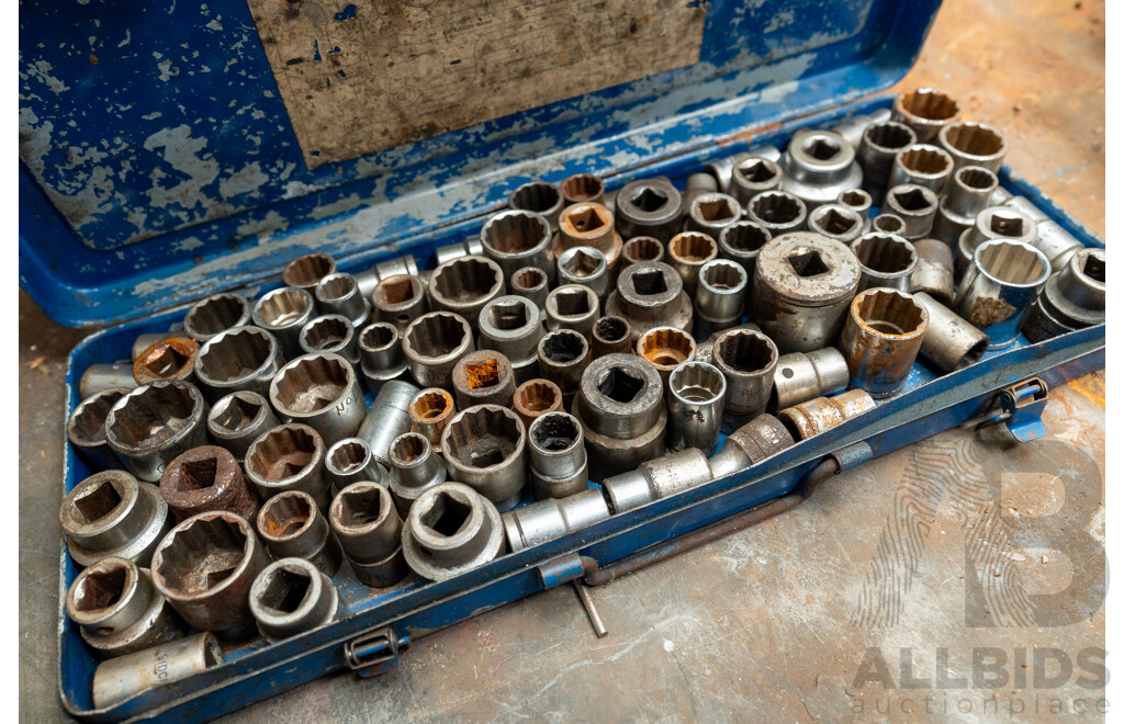 Collection of Four Assorted Socket Sets in Metal Cases