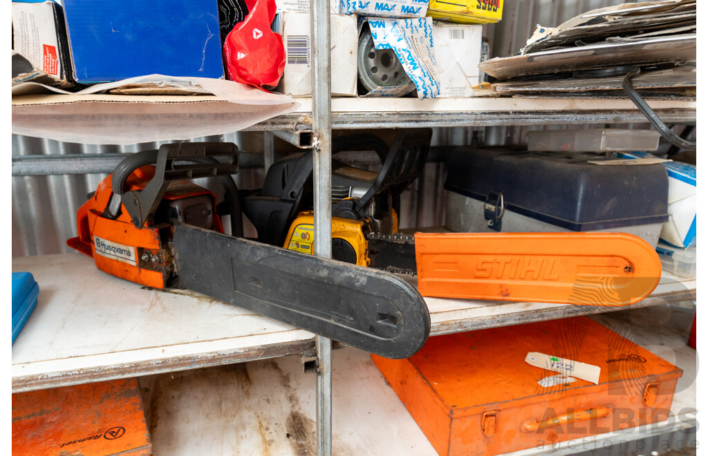 Husqvarna 36cc Chainsaw with Poulan Pro Chainsaw