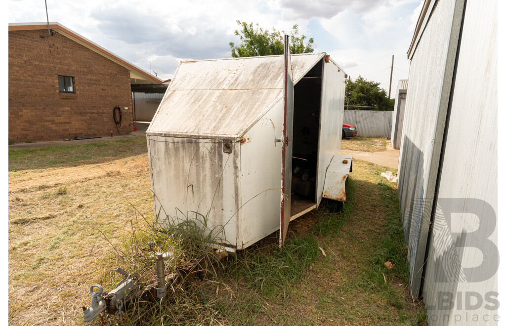 Enclosed Sheet Metal Trailer with Fold Down Tailgate