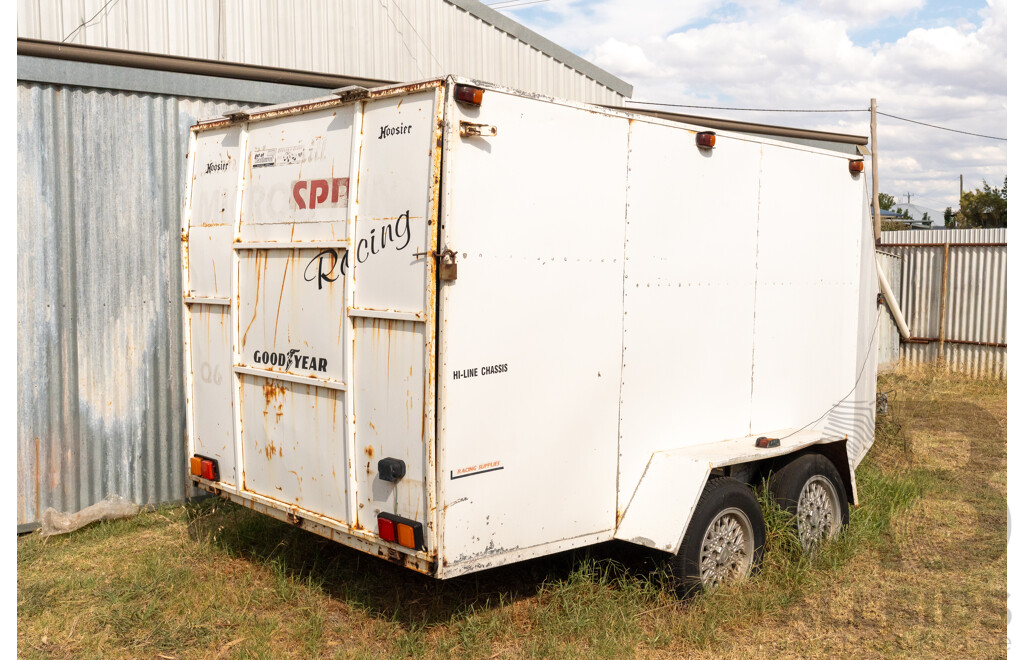 Enclosed Sheet Metal Trailer with Fold Down Tailgate