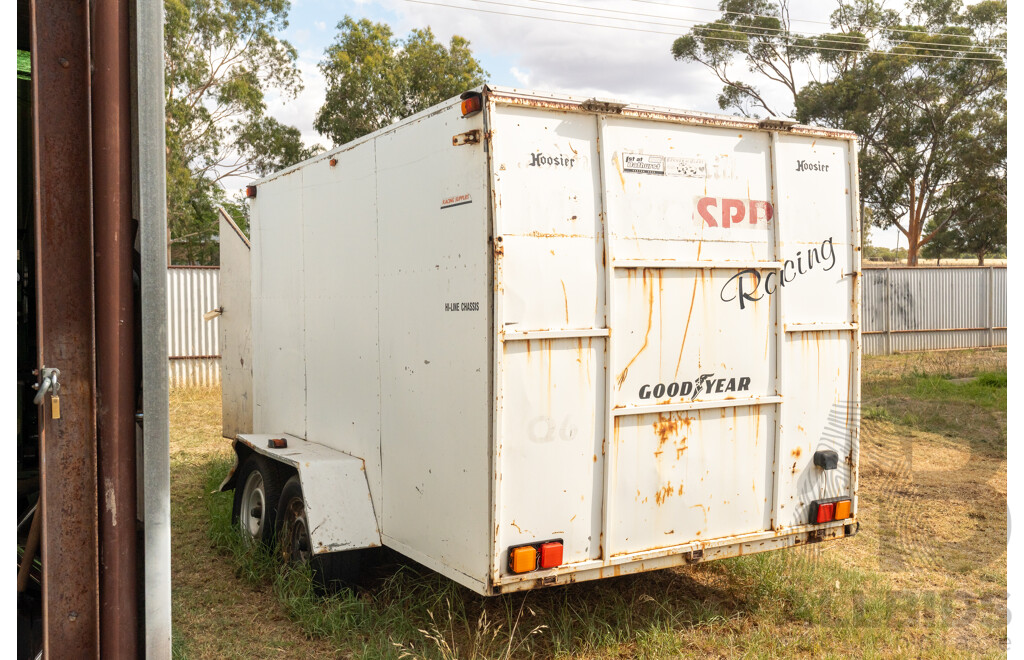Enclosed Sheet Metal Trailer with Fold Down Tailgate