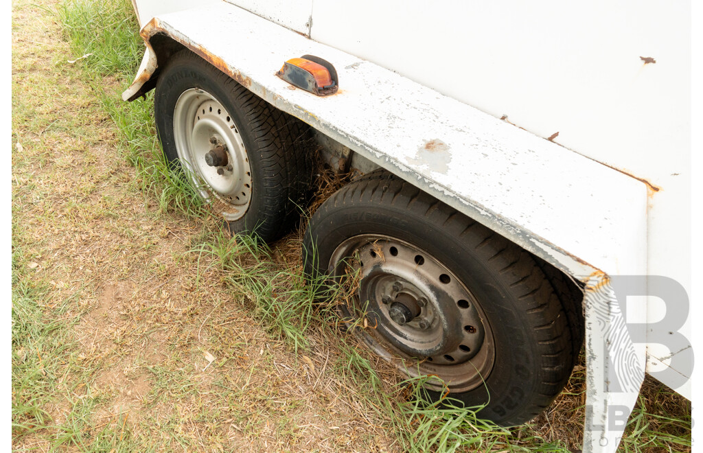 Enclosed Sheet Metal Trailer with Fold Down Tailgate