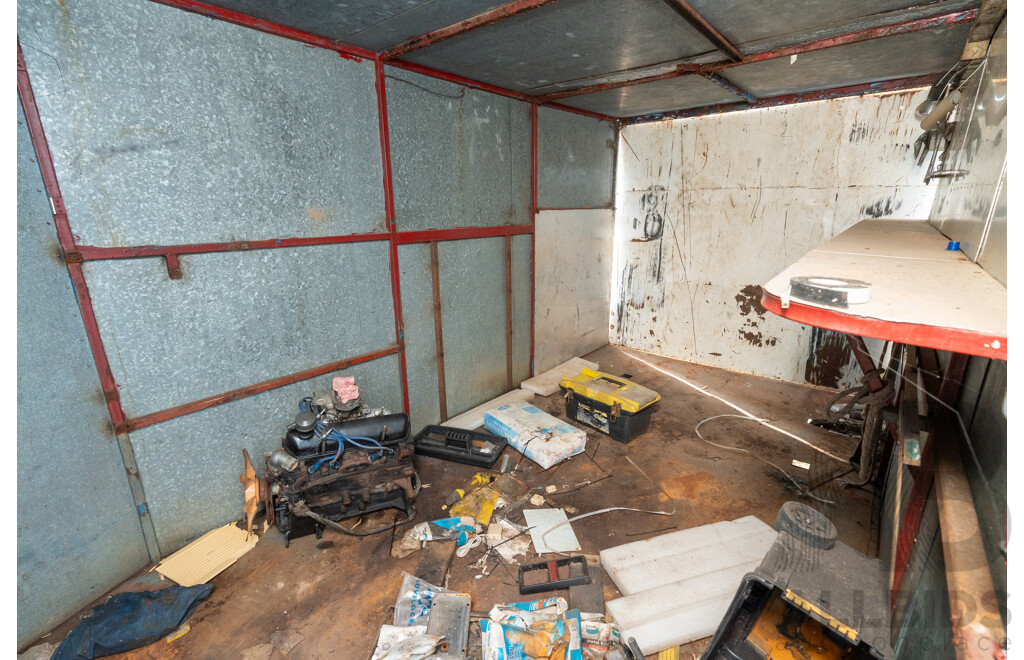 Enclosed Sheet Metal Trailer with Fold Down Tailgate