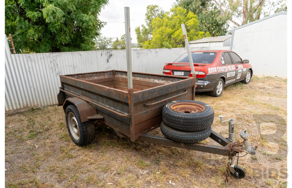 Circa 1988 7x4 High Side Box Trailer