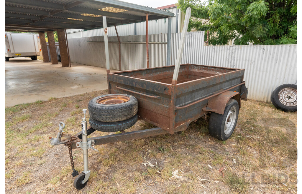 Circa 1988 7x4 High Side Box Trailer