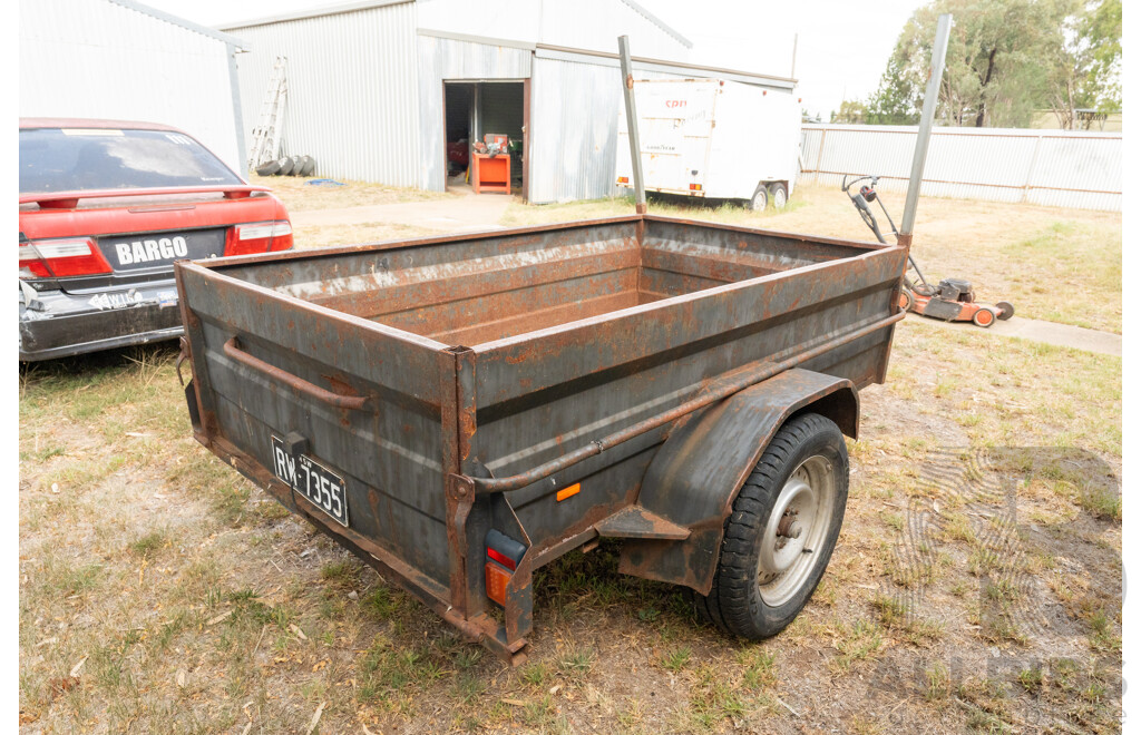 Circa 1988 7x4 High Side Box Trailer