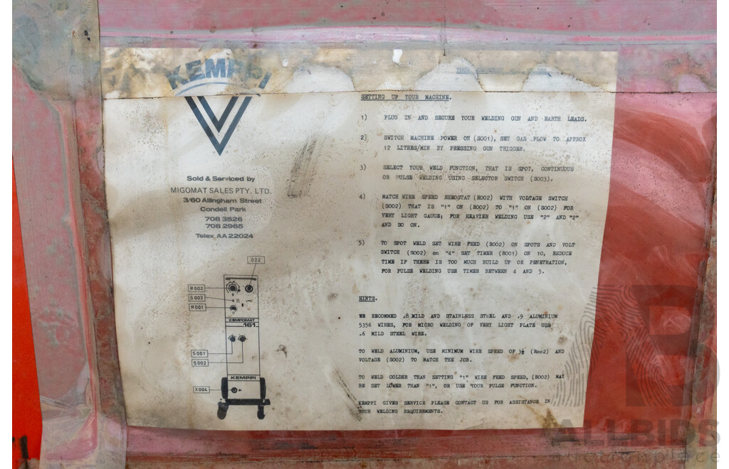 Kemppi Kempomat 161 Unimig Welder