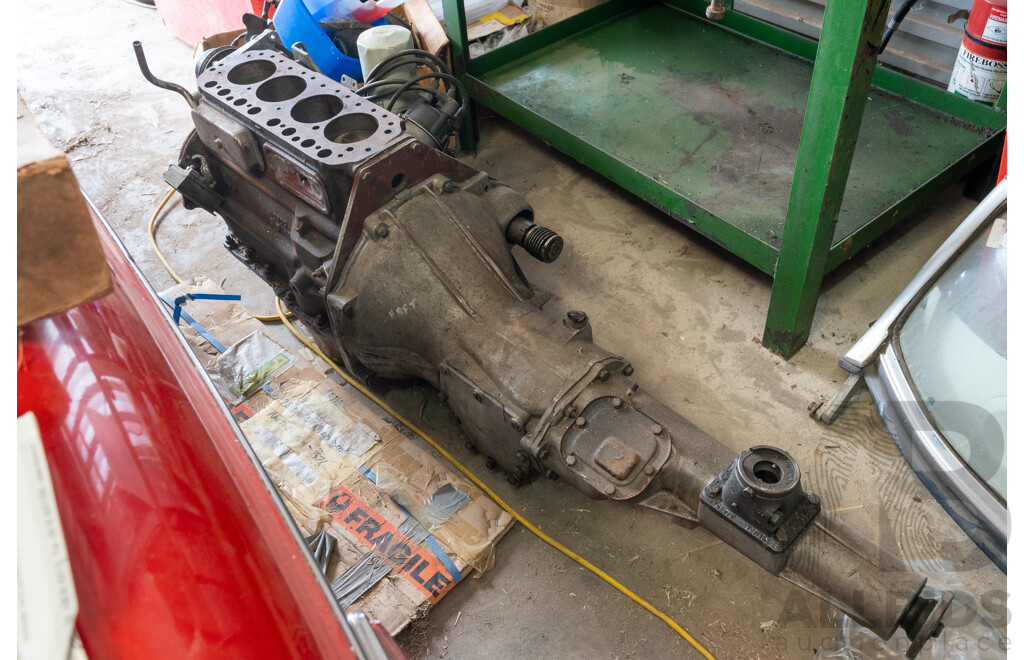 1.8 Litre Inline Four Engine Block and Four Speed Manual Gearbox