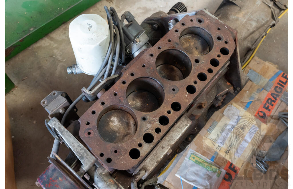 1.8 Litre Inline Four Engine Block and Four Speed Manual Gearbox