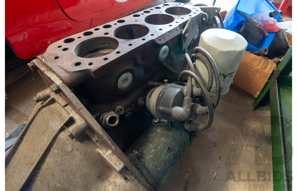 1.8 Litre Inline Four Engine Block and Four Speed Manual Gearbox