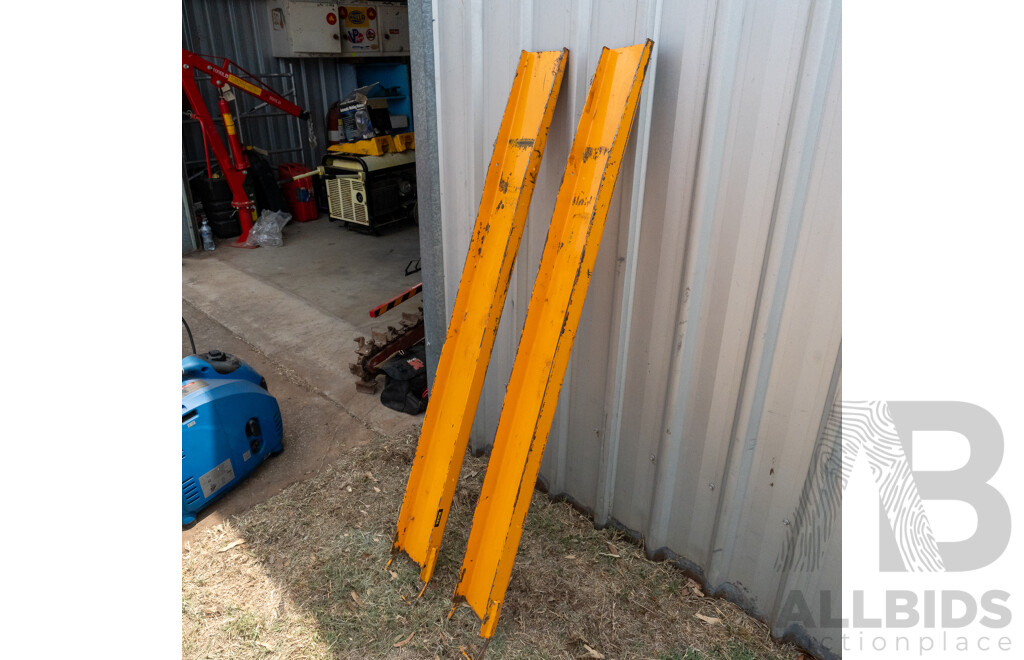 Pair of 1500mm Steel Forklift Slippers