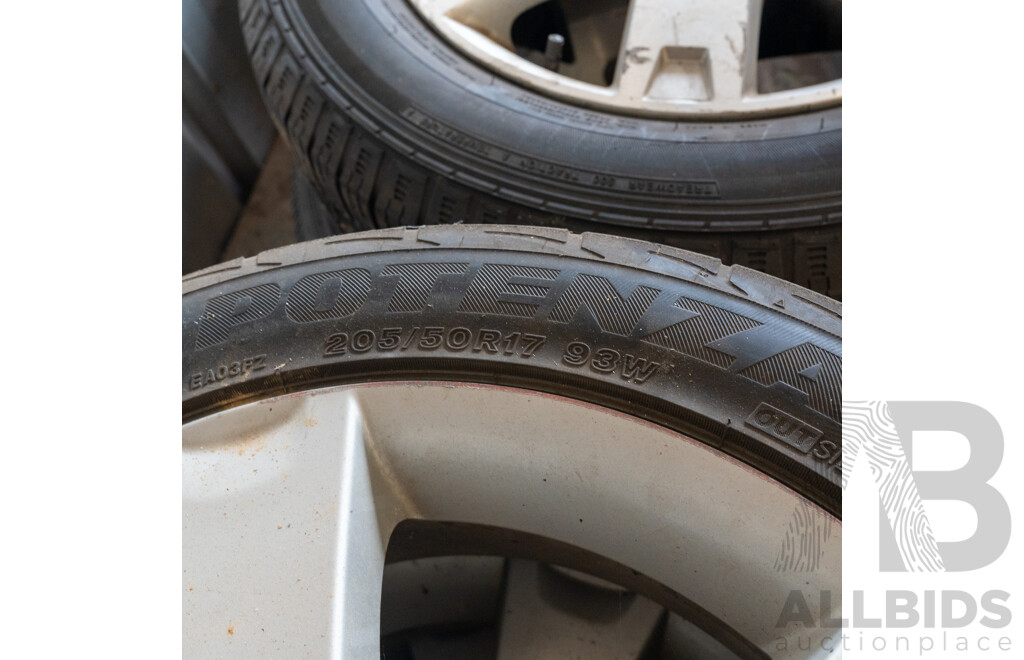 Set of Four 17 Inch Mazda Wheels 55114.3