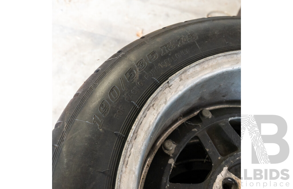 Set of Four Three Piece 13 Inch Four Stud Racing Wheels 4x108