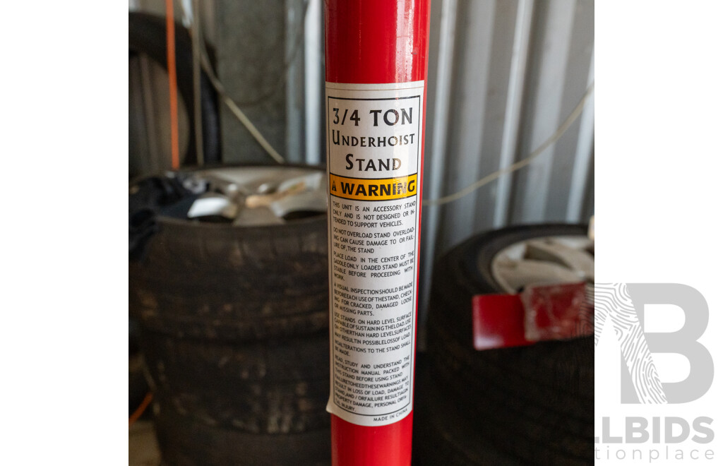 Pair of 750 Kg Adjustable Under Hoist Stands