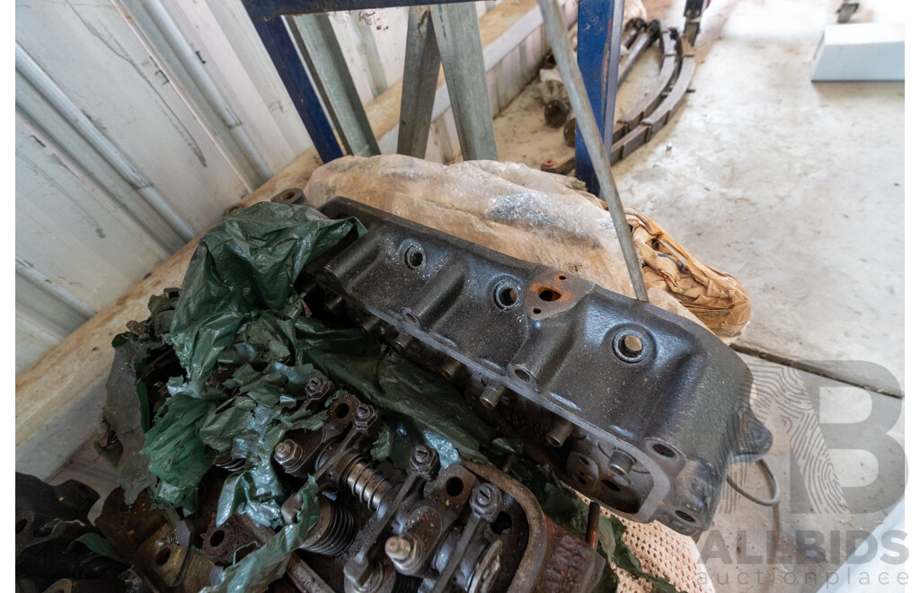 Collection of Five Assorted Engine Cylinder Heads