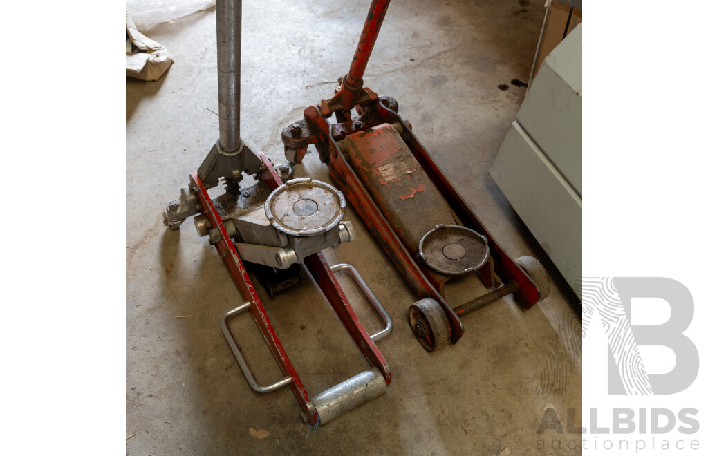 Pair of Workshop Trolley Jacks