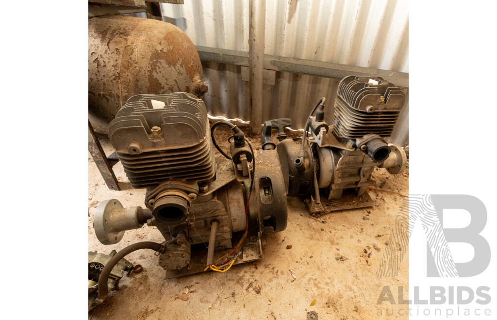 Pair of Pull Start Single Cylinder Petrol Engines