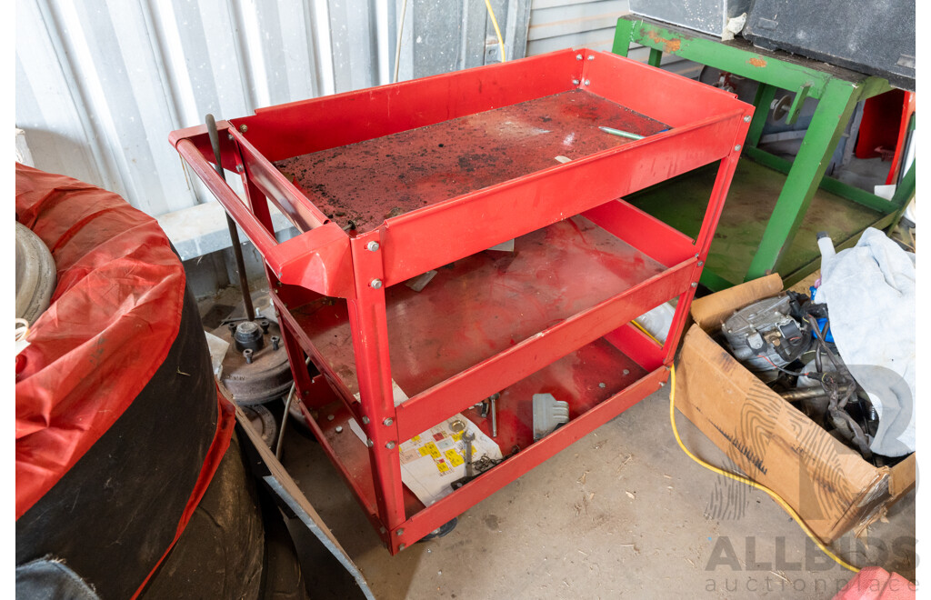 Mechanics Three Tier Metal Trolley