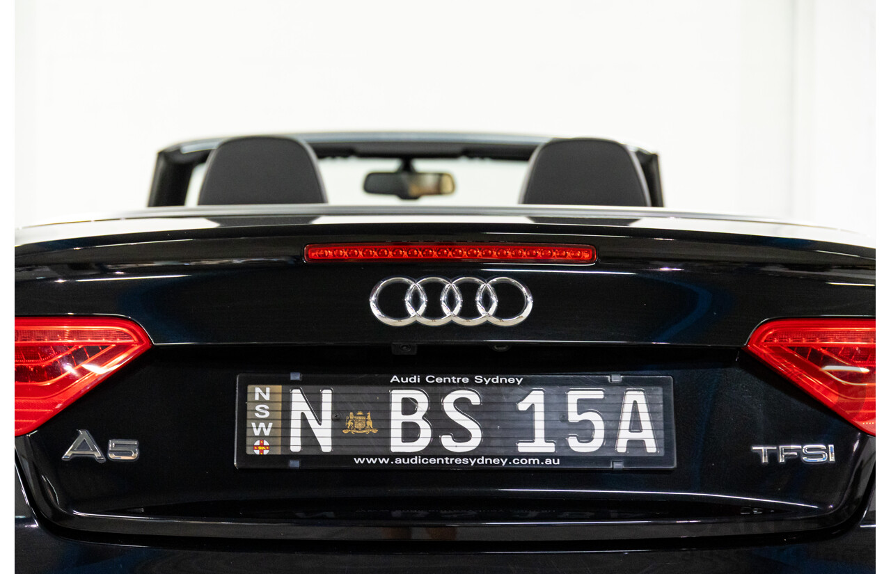 3/2015 Audi A5 S-Line 1.8 TFSI 8T MY15 2d Cabriolet Mythos Black Metallic Turbo 1.8L