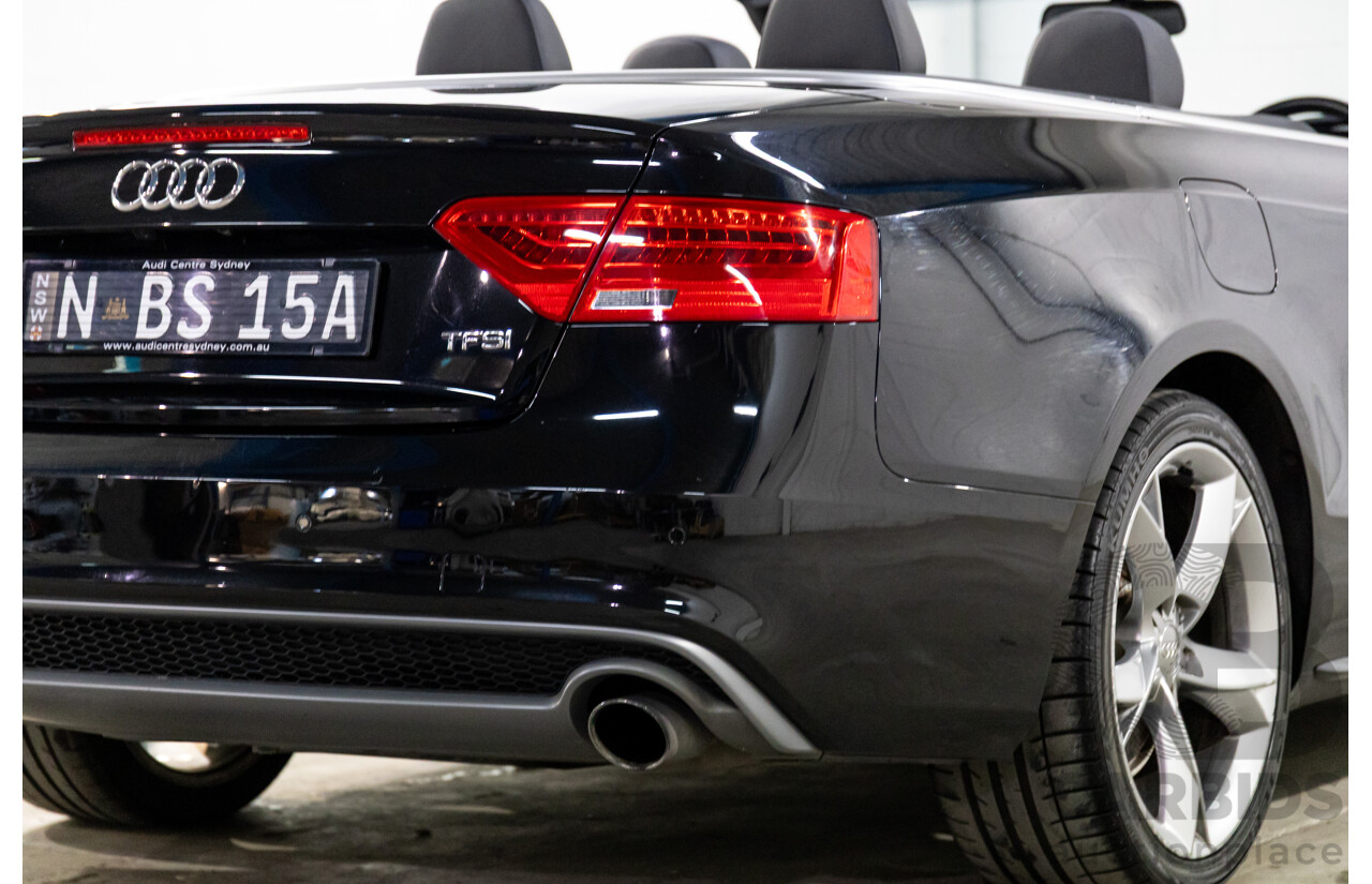 3/2015 Audi A5 S-Line 1.8 TFSI 8T MY15 2d Cabriolet Mythos Black Metallic Turbo 1.8L