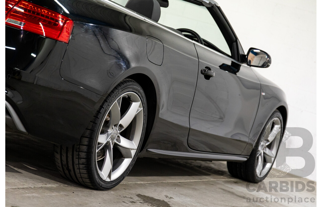 3/2015 Audi A5 S-Line 1.8 TFSI 8T MY15 2d Cabriolet Mythos Black Metallic Turbo 1.8L
