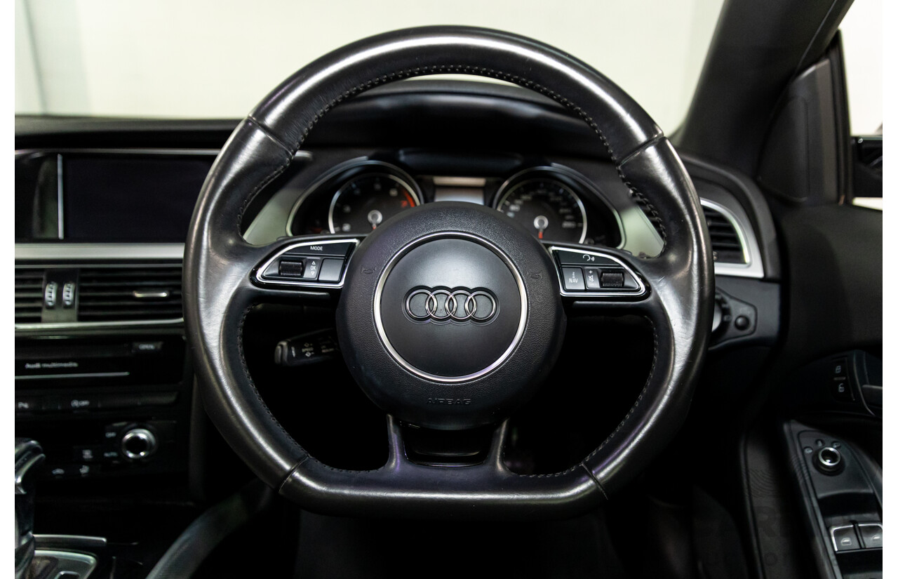 3/2015 Audi A5 S-Line 1.8 TFSI 8T MY15 2d Cabriolet Mythos Black Metallic Turbo 1.8L