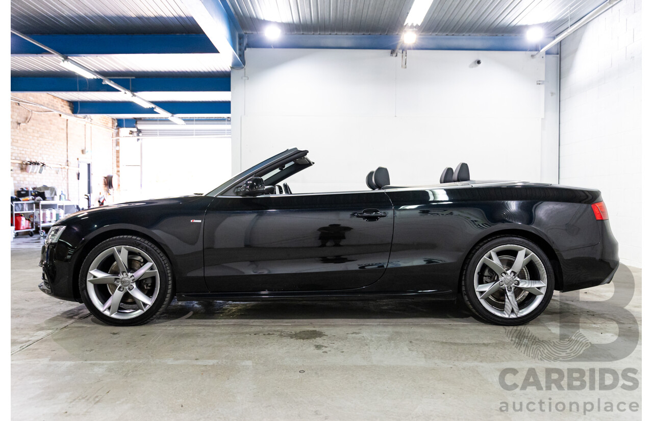 3/2015 Audi A5 S-Line 1.8 TFSI 8T MY15 2d Cabriolet Mythos Black Metallic Turbo 1.8L