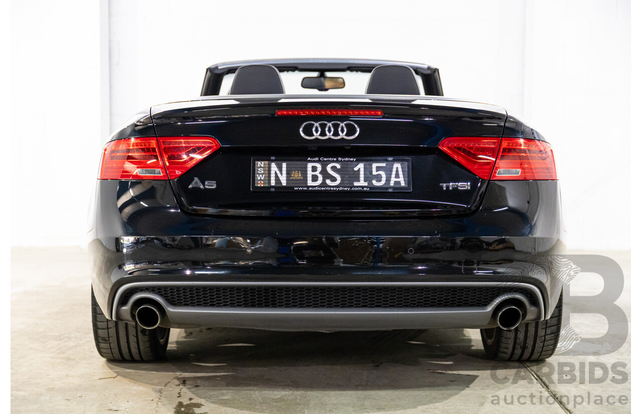 3/2015 Audi A5 S-Line 1.8 TFSI 8T MY15 2d Cabriolet Mythos Black Metallic Turbo 1.8L