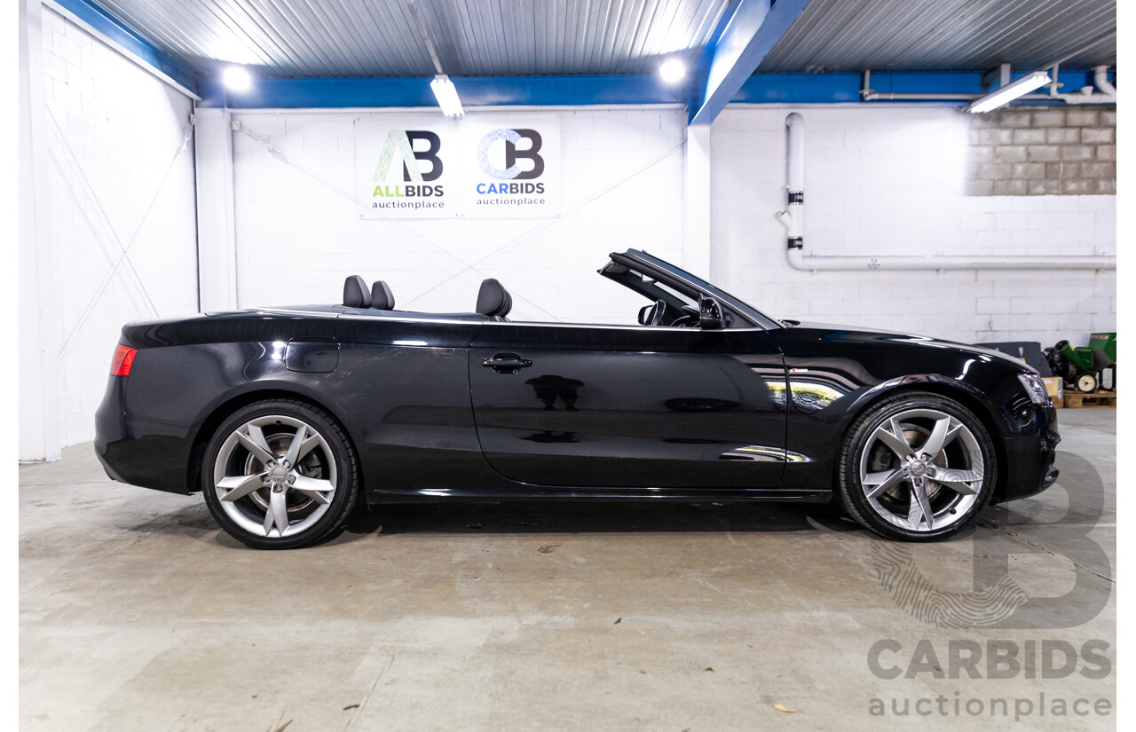3/2015 Audi A5 S-Line 1.8 TFSI 8T MY15 2d Cabriolet Mythos Black Metallic Turbo 1.8L