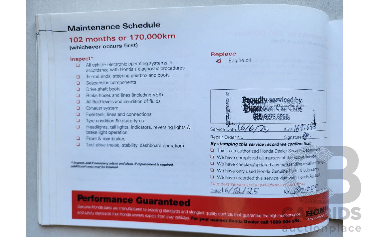 7/2012 Honda CRV (4x4) Sport MY11 4d Wagon Red 2.4L