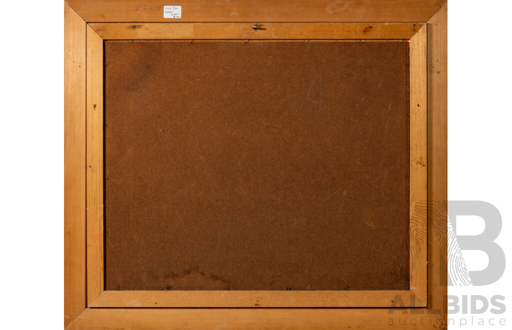 Clif Peir, (20th Century, Australian), 1905-1985), Ladies Chatting by Gum, Wonderful Original Oil on Masonite, 61 x 72 cm (frame)