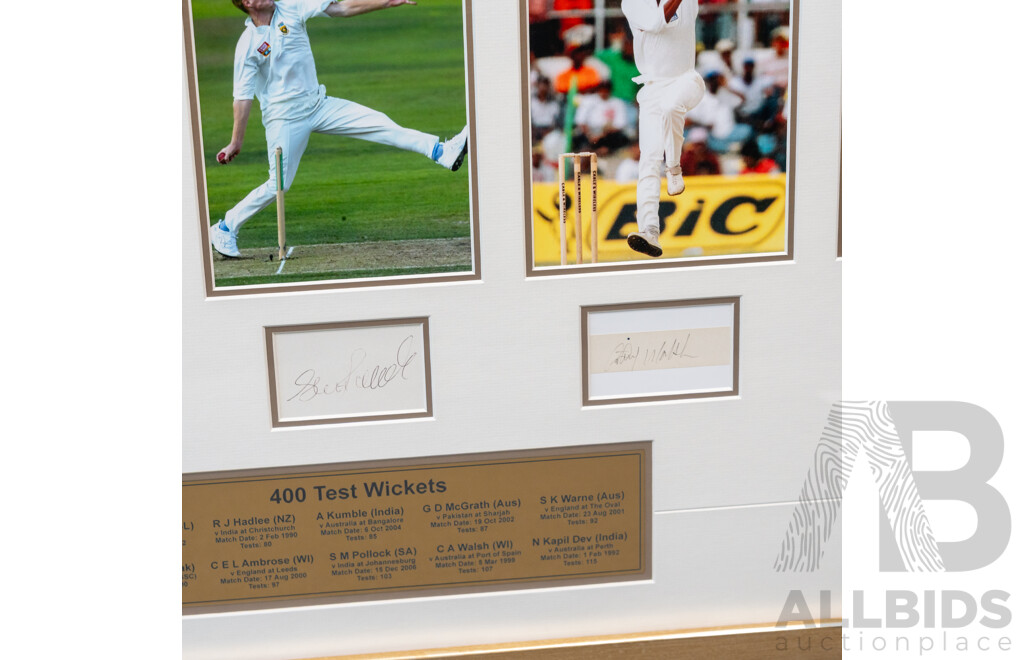 '400 Test Wicket Club' Signed Framed Cricket Display