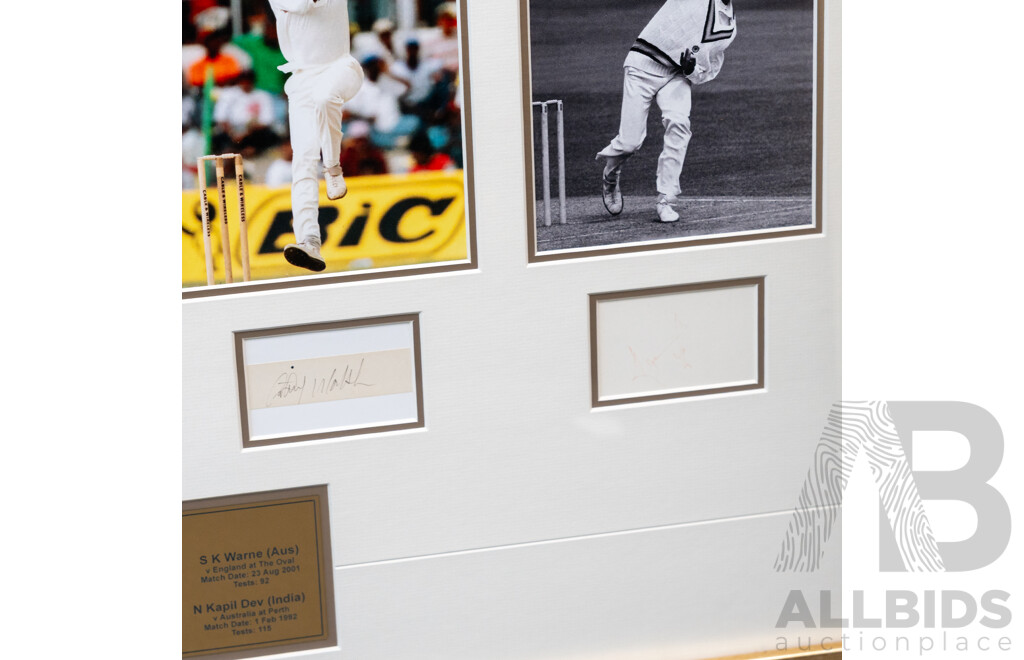 '400 Test Wicket Club' Signed Framed Cricket Display