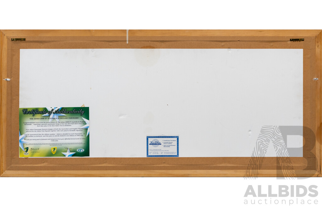 Limited Edition Framed Panoramic Ashes Test Series 2006–2007, No. 0328 / 1000