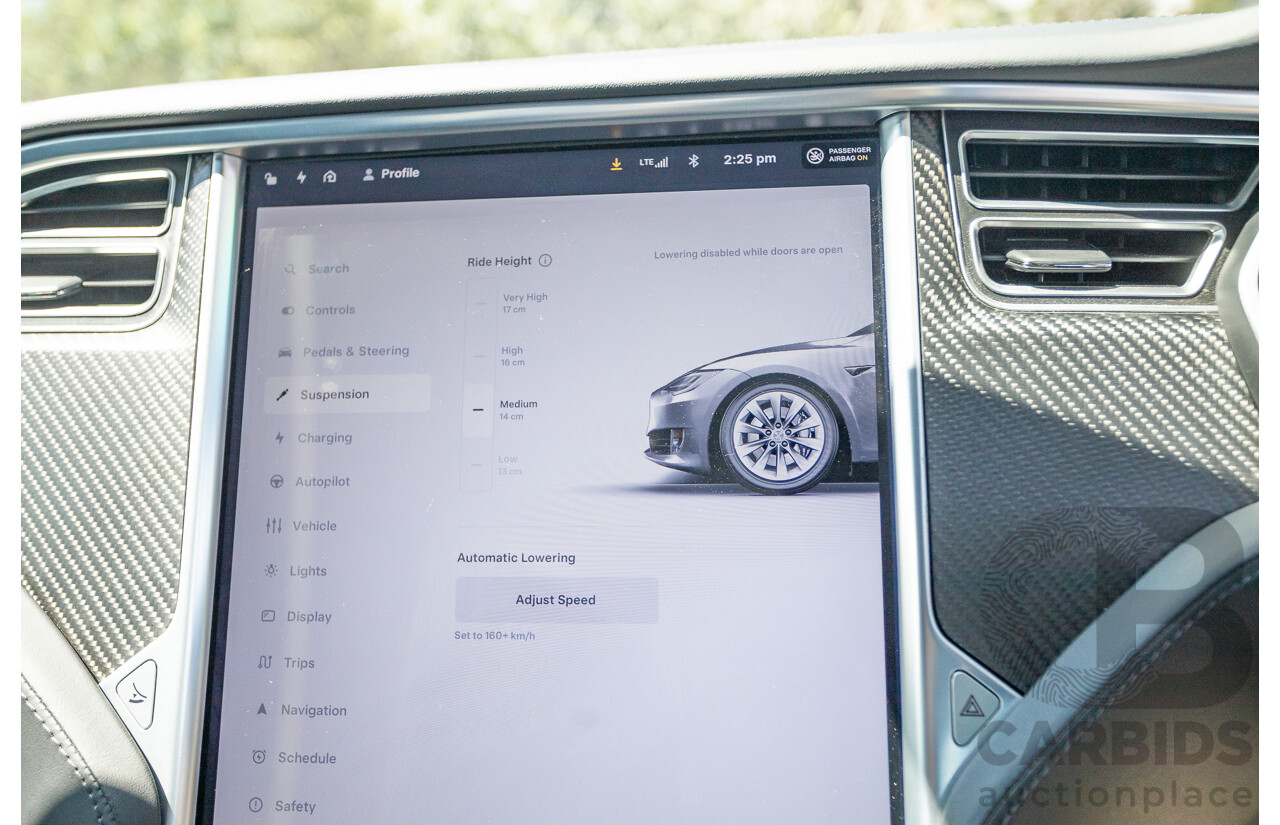 10/2017 Tesla Model S 75D (AWD) MY17 4D Silver Hatchback - Dedicated Electric EV 245kw