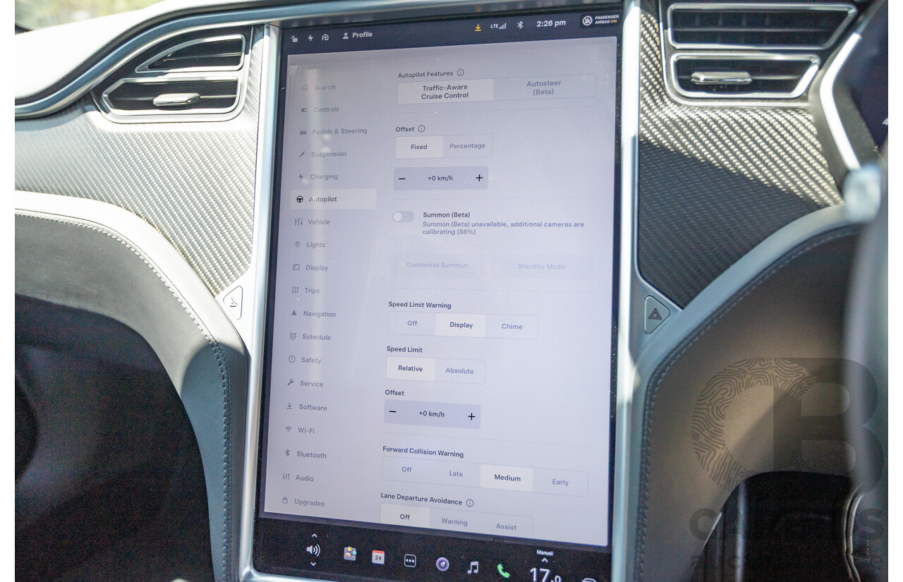 10/2017 Tesla Model S 75D (AWD) MY17 4D Silver Hatchback - Dedicated Electric EV 245kw