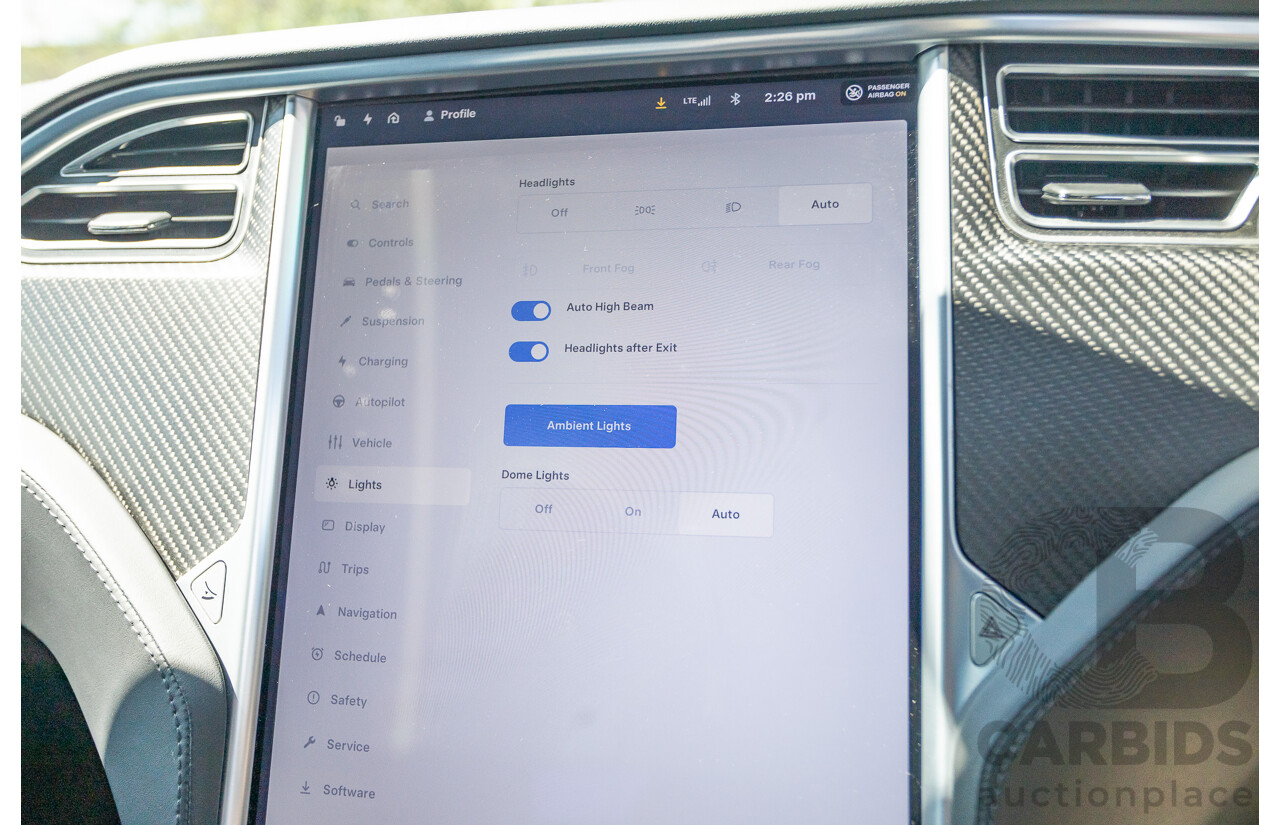 10/2017 Tesla Model S 75D (AWD) MY17 4D Silver Hatchback - Dedicated Electric EV 245kw