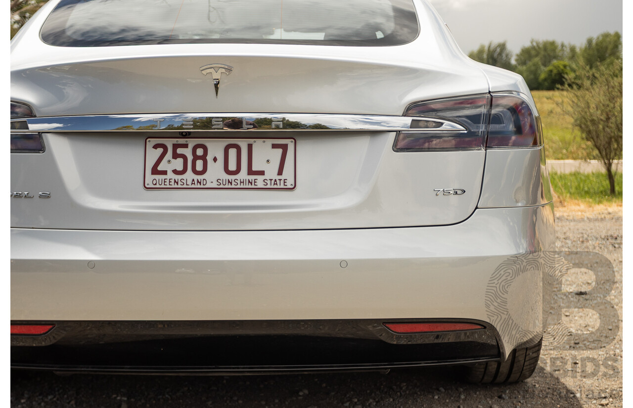 10/2017 Tesla Model S 75D (AWD) MY17 4D Silver Hatchback - Dedicated Electric EV 245kw