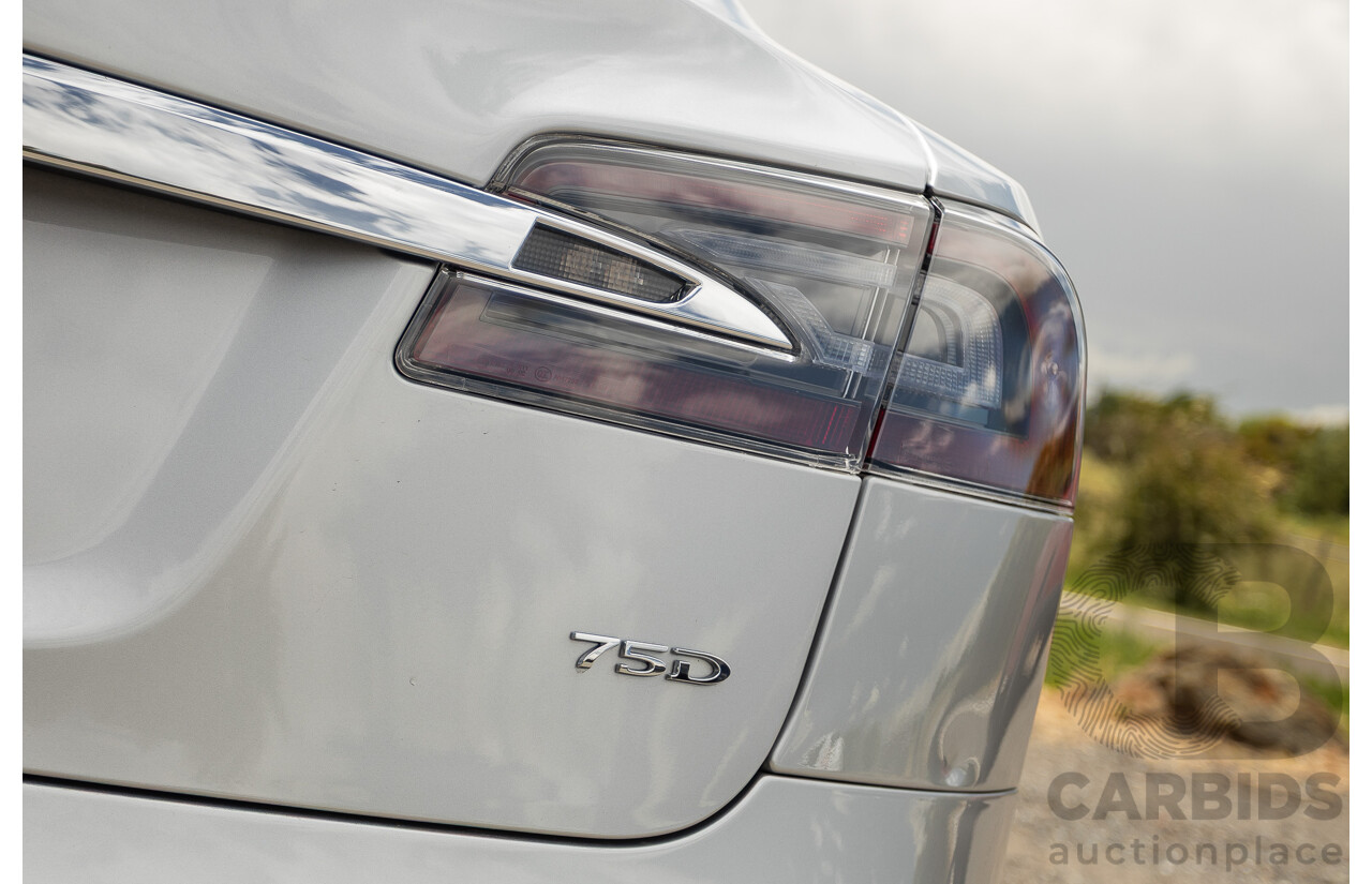 10/2017 Tesla Model S 75D (AWD) MY17 4D Silver Hatchback - Dedicated Electric EV 245kw