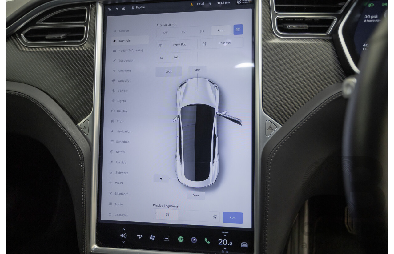 10/2017 Tesla Model S 75D (AWD) MY17 4D Silver Hatchback - Dedicated Electric EV 245kw