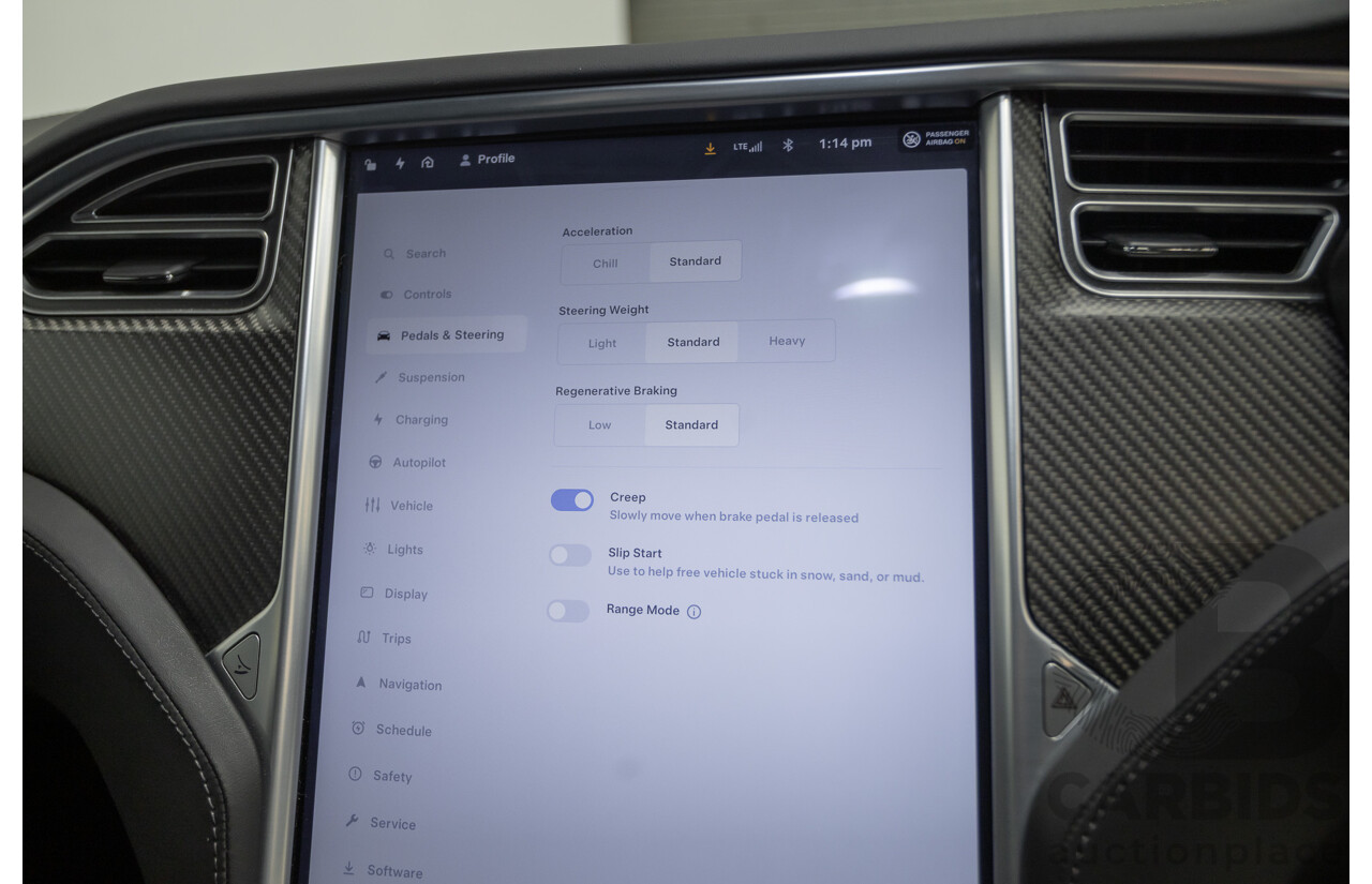 10/2017 Tesla Model S 75D (AWD) MY17 4D Silver Hatchback - Dedicated Electric EV 245kw