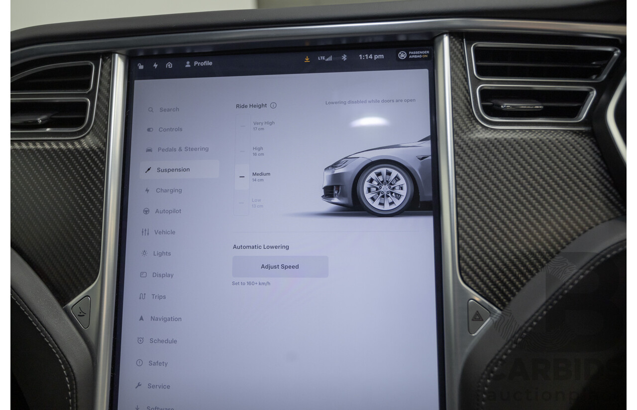 10/2017 Tesla Model S 75D (AWD) MY17 4D Silver Hatchback - Dedicated Electric EV 245kw