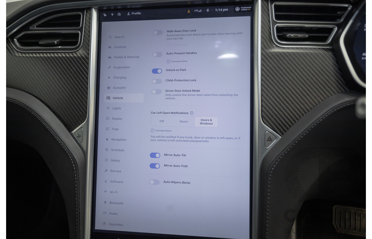 10/2017 Tesla Model S 75D (AWD) MY17 4D Silver Hatchback - Dedicated Electric EV 245kw