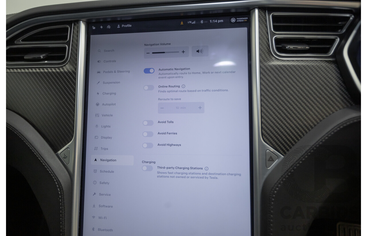 10/2017 Tesla Model S 75D (AWD) MY17 4D Silver Hatchback - Dedicated Electric EV 245kw