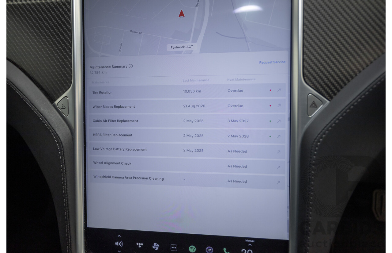 10/2017 Tesla Model S 75D (AWD) MY17 4D Silver Hatchback - Dedicated Electric EV 245kw