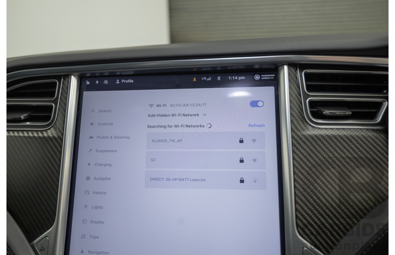 10/2017 Tesla Model S 75D (AWD) MY17 4D Silver Hatchback - Dedicated Electric EV 245kw